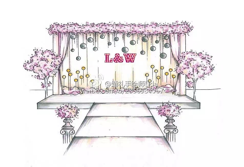 婚礼手绘作品（图ZMTA4NjU0OTQ0） - 其他平面 - 站酷设计师安妮婚礼手绘原创素材 - 站酷ZCOOL