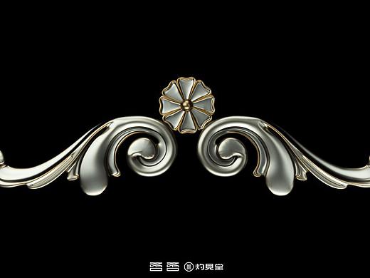 C4D雕花建模教程+OC混合金属材质教程