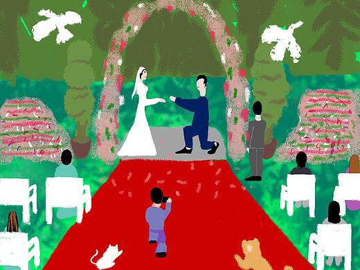婚禮（個(gè)人主頁-ZNTUxNzEwMDQ=） - 商業(yè)插畫 - 站酷設(shè)計(jì)師雪糕昊原創(chuàng)素材 - 站酷ZCOOL