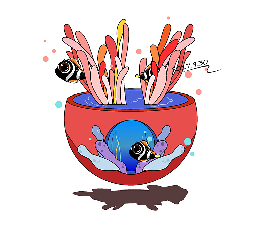 心心念念想看海（图ZOTMwMDI5Njg=） - 艺术插画 - 站酷设计师l小洋原创素材 - 站酷ZCOOL