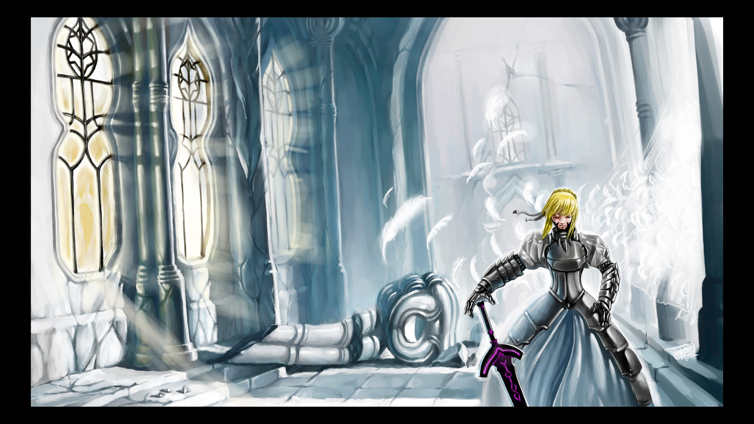 【原创同人画】saber最后完稿