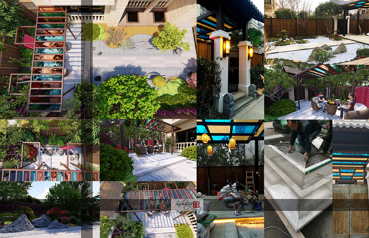 一个客户家里的庭院改造设计