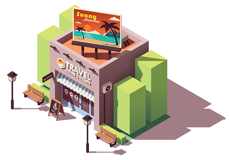 2.5dai游戏城市街景商店模型交通生活建筑矢量ui设计