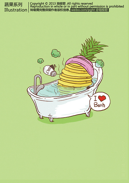 爱生活，爱泡澡。菠萝小姐周末最好的放松就是泡个盐水浴，缓解下身上的酸痛⋯⋯p.s&nbsp;菠萝出浴的时候最销魂了⋯⋯