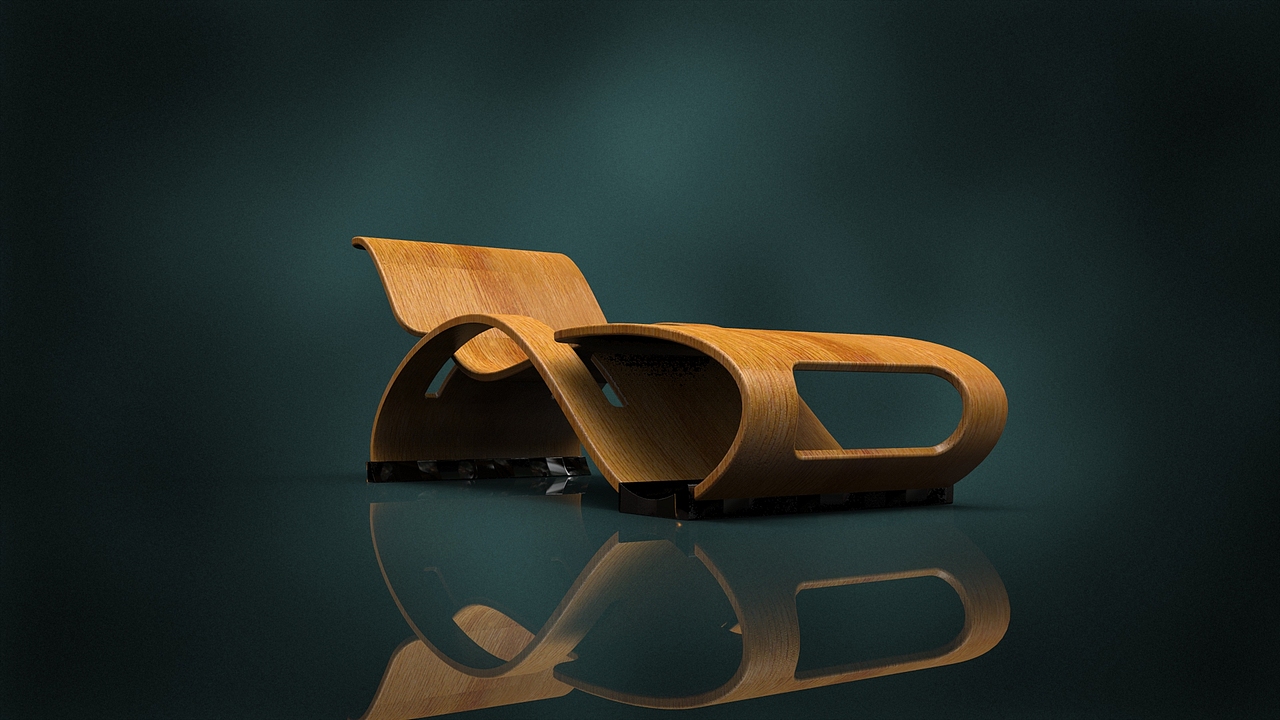 竹木类家居(躺椅+五根竹台)