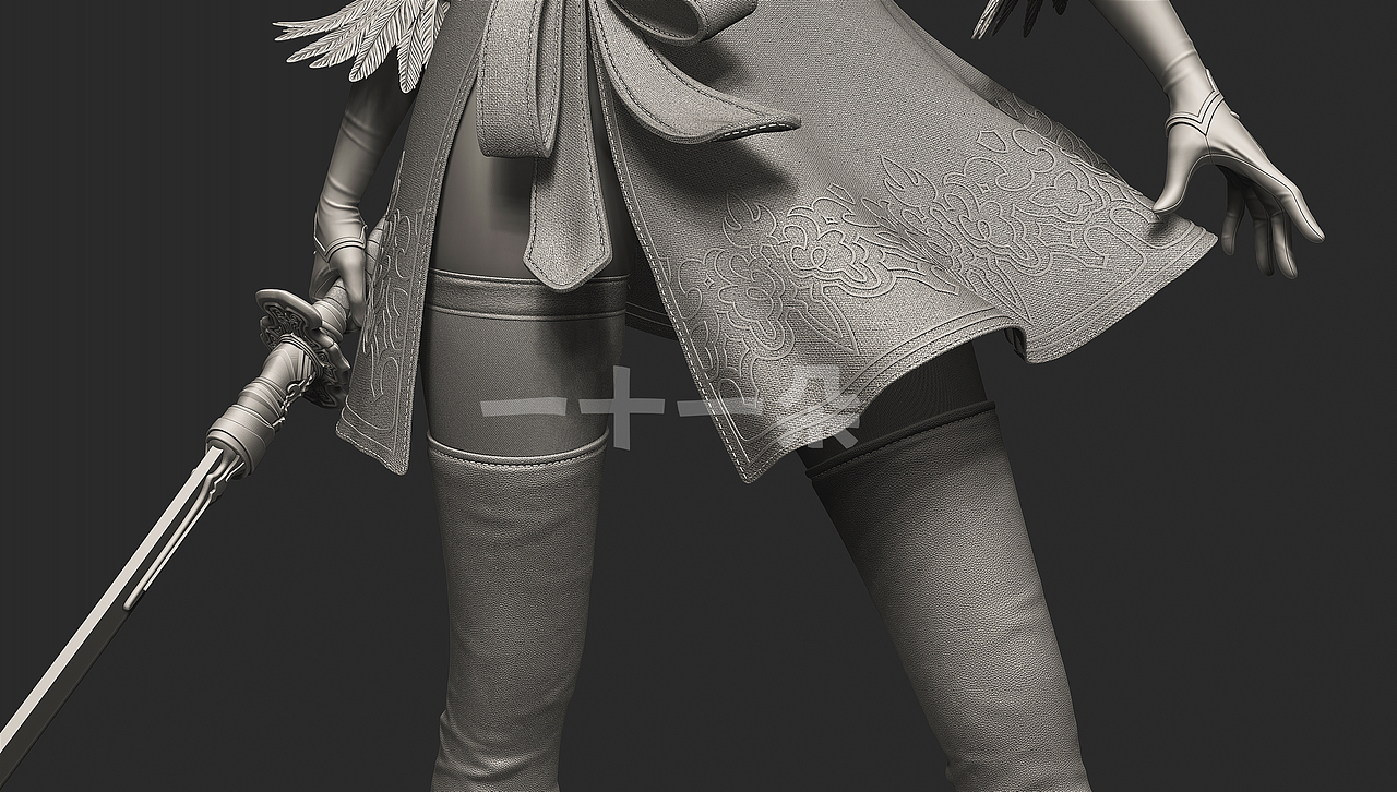 Gk雕像建模 尼尔机械纪元 2b