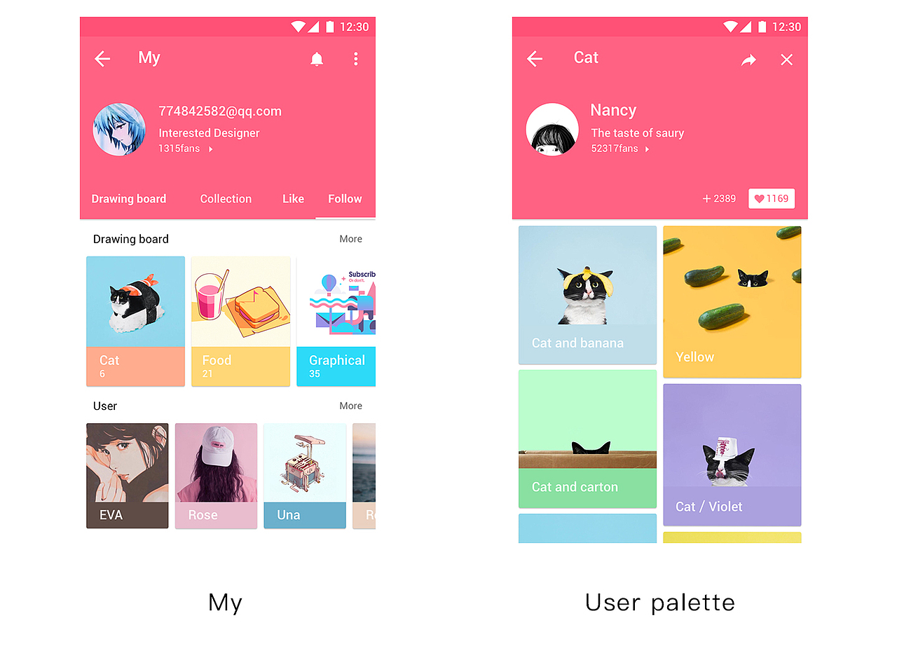 花瓣APP Redesign（图ZNzU2MDU3MzI=） - APP界面 - 站酷设计师FLYXMF原创素材 - 站酷ZCOOL