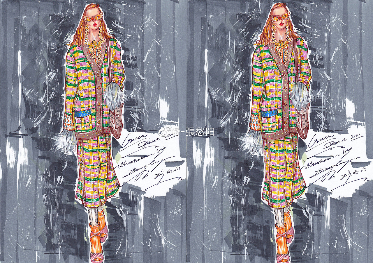 服装手绘（图ZMTg5NDE5MDky） - 其他服装 - 站酷设计师张愁阳原创素材 - 站酷ZCOOL