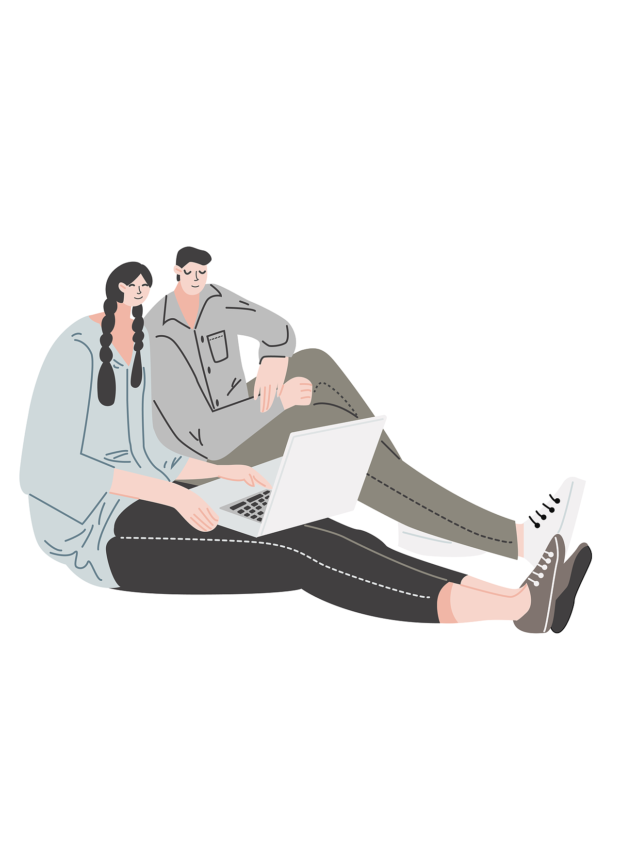 一组简约时尚文艺的人物