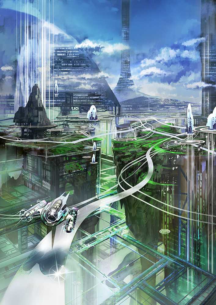 科幻场景过程|插画|商业插画|高灵 - 原创作品 - 站酷 (zcool)