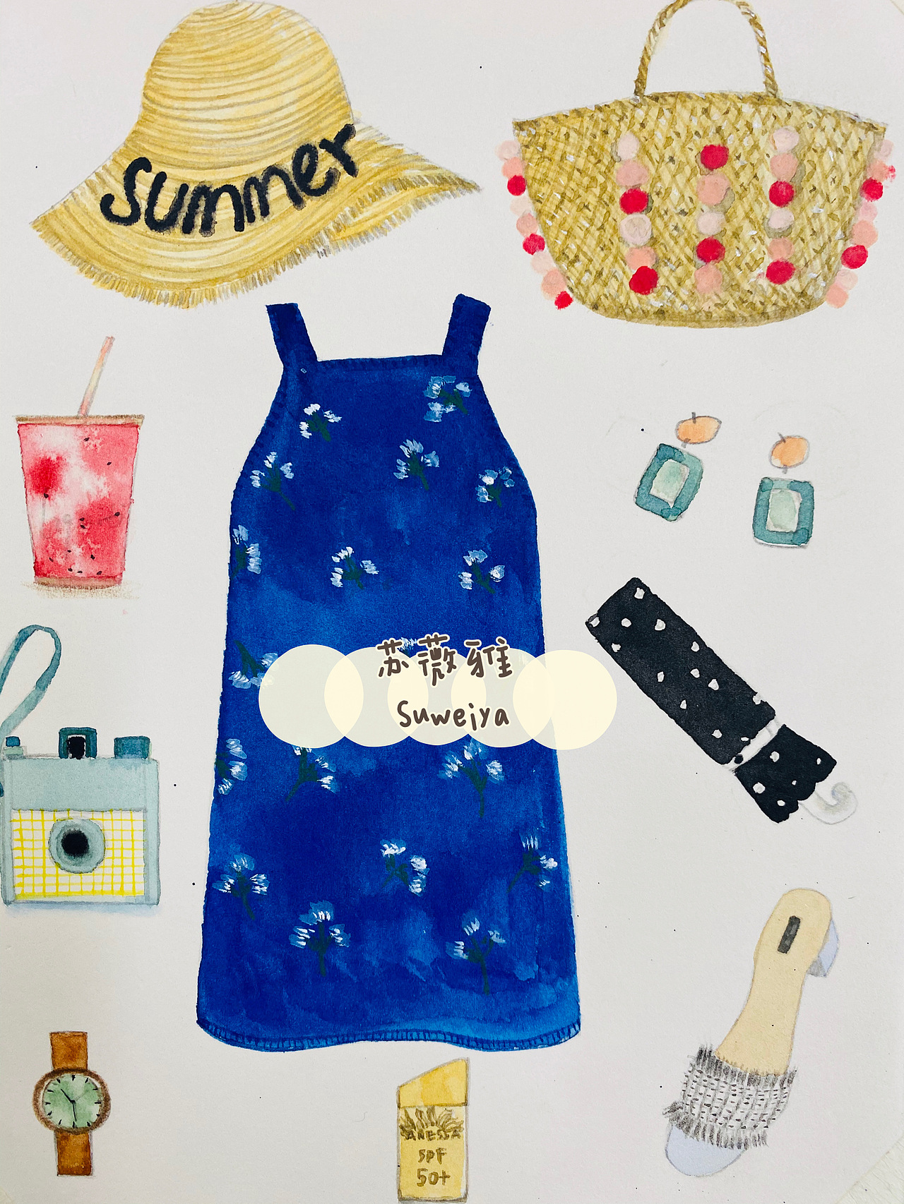 水彩小画（图ZMjA3ODg1NjU2） - 创作习作 - 站酷设计师苏薇雅原创素材 - 站酷ZCOOL