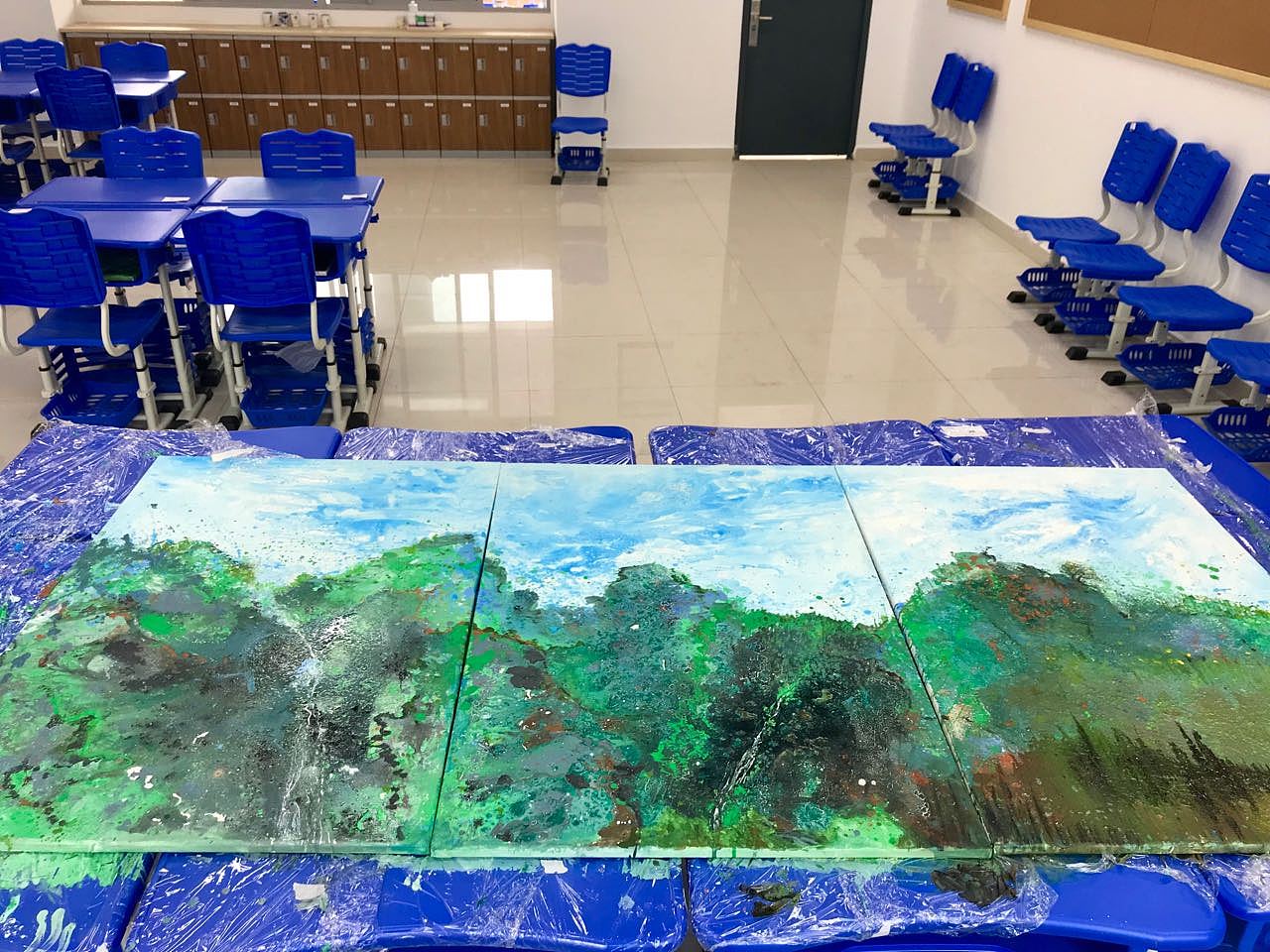 丙烯 抽象 流体画