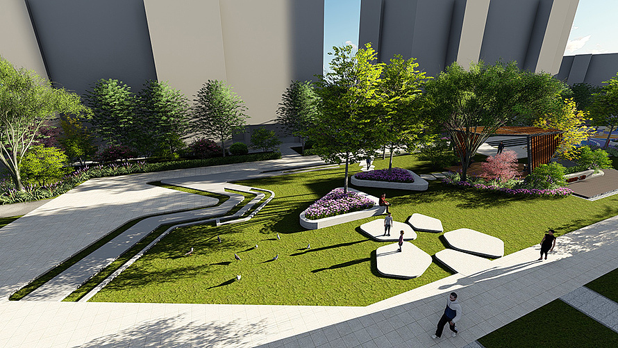 【居住区景观设计】大衡城邦景观设计（图ZMTUwNjIyNTg4） - 景观设计 - 站酷设计师绿动园林原创素材 - 站酷ZCOOL