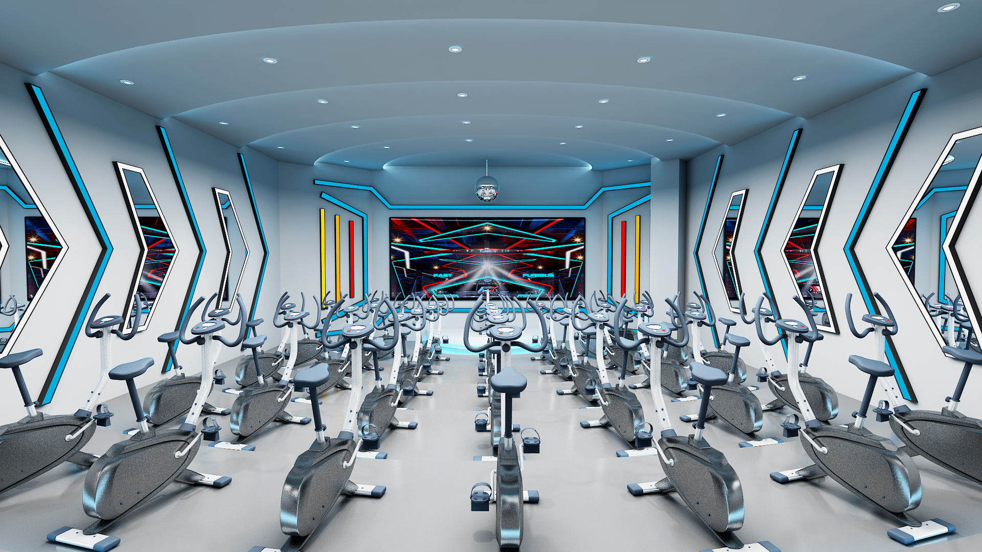 健身房|空间|室内设计|二零四六DESIGN - 原创作品 - 站酷 (ZCOOL)