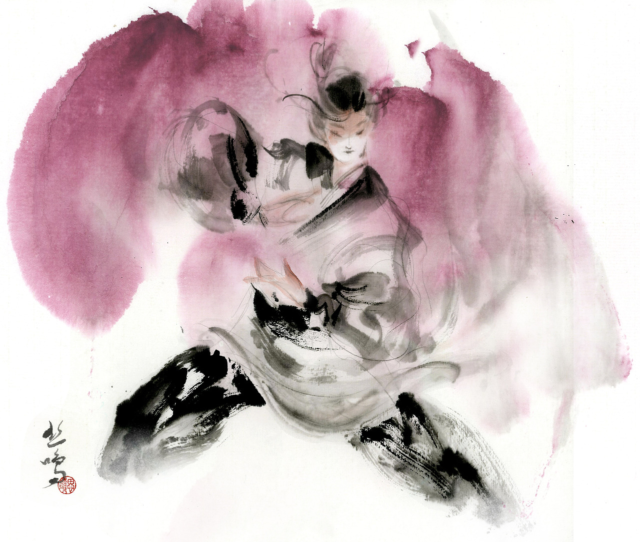 秋分水墨九宫涂