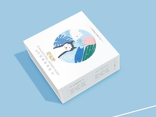 包装设计宠物盆插画猫狗盒子杯子产品设计工业设计