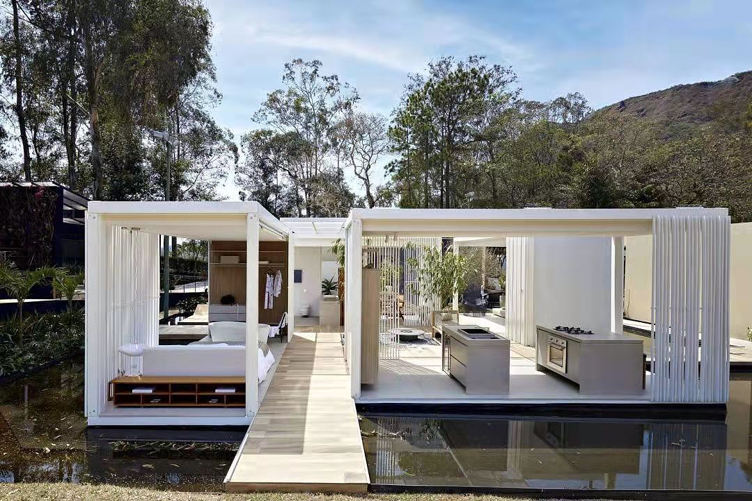 设计与质感满满的装配式水景民宿