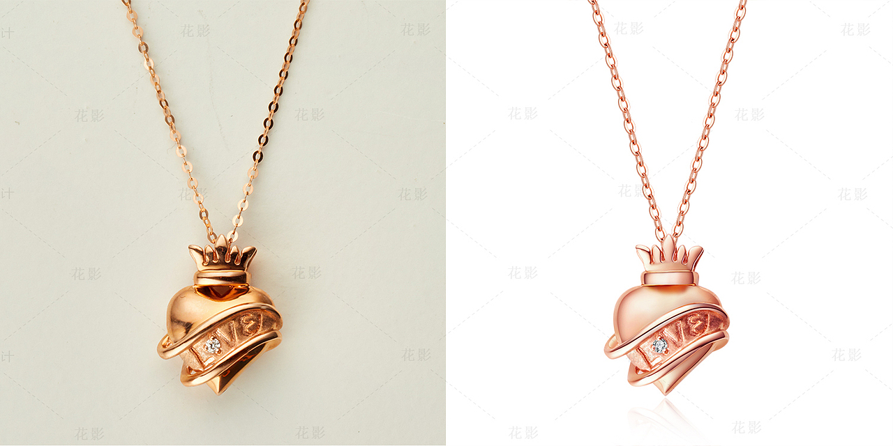 珠宝首饰修图（十五）-玫瑰金（图ZMjA0NzIxNTE2） - 产品摄影 - 站酷设计师万花影原创素材 - 站酷ZCOOL