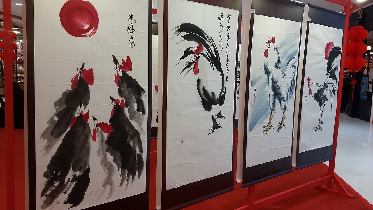 郑英杰丁酉年鸡鸣迎丰年个人水墨画鸡展（图ZNjg4NTUwOTI=） - 绘画 - 站酷设计师TeeYJ原创素材 - 站酷ZCOOL
