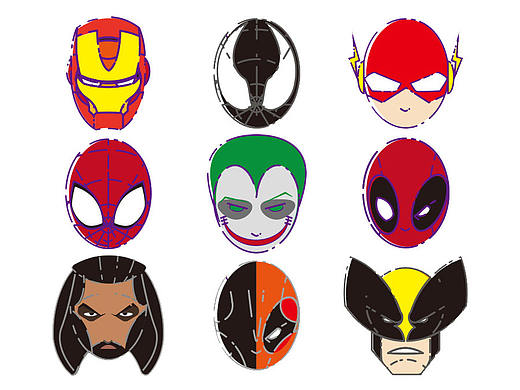 漫威 DC 小头像（个人主页-ZMzg5MjI0NTY=） - 单幅漫画 - 站酷设计师Ivan822原创素材 - 站酷ZCOOL