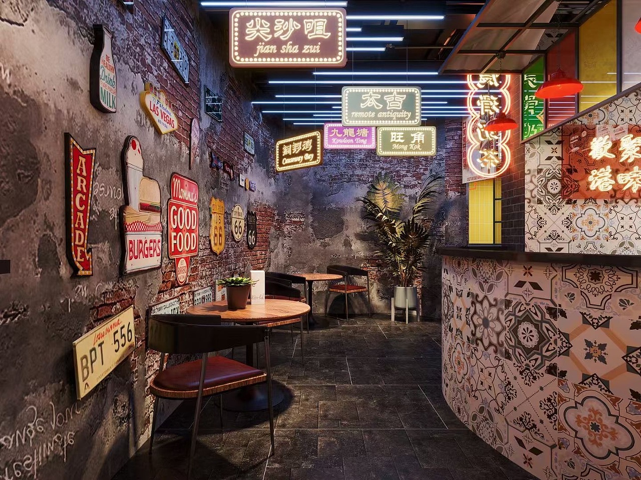 港风市集（图ZMzgwOTU0ODI4） - 商业空间设计 - 站酷设计师回家干甚原创素材 - 站酷ZCOOL