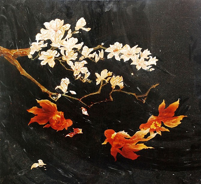 大学时代班级漆画