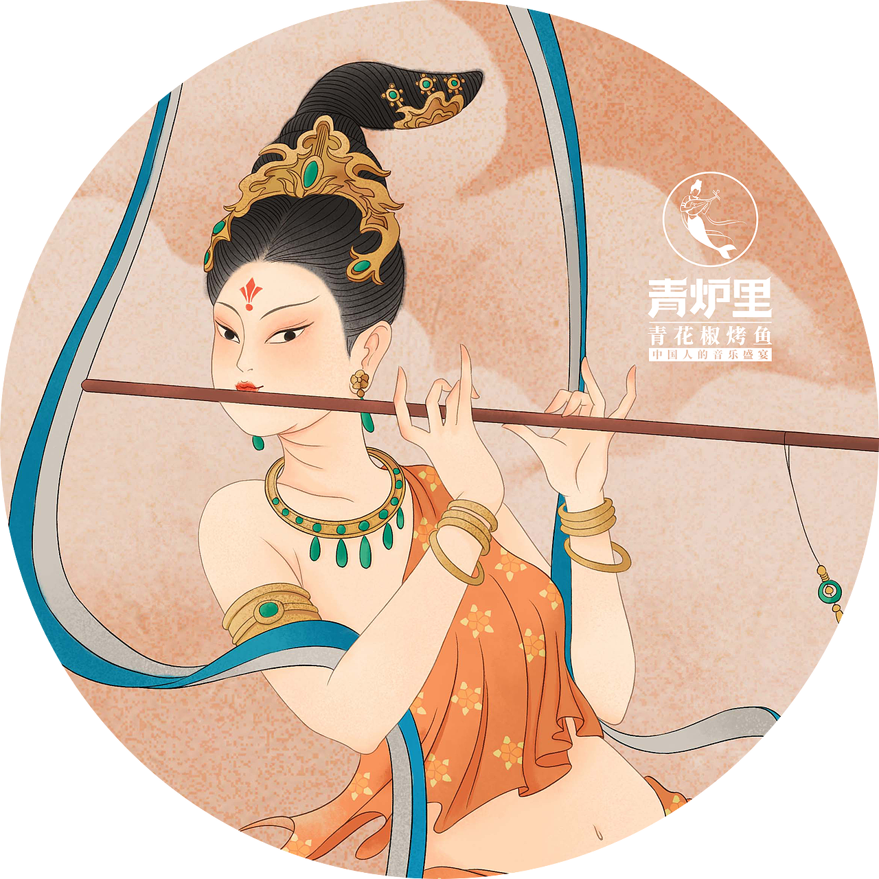 青炉里飞天插画（图ZMjI2MjUxNTI0） - 商业插画 - 站酷设计师小草棚原创素材 - 站酷ZCOOL