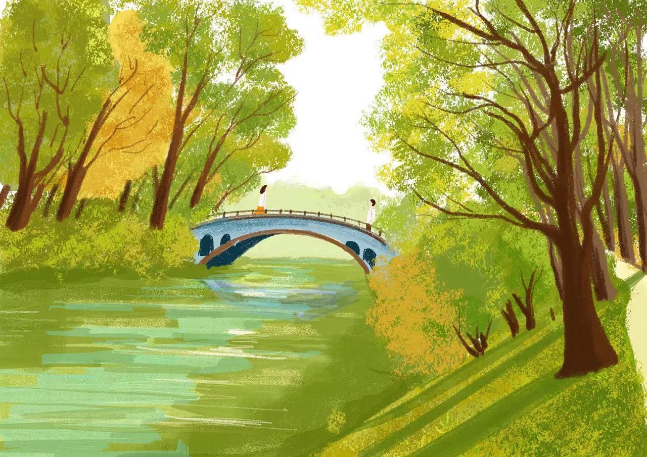 公园系列|插画|创作习作|周一米 - 原创作品 - 站酷 (zcool)