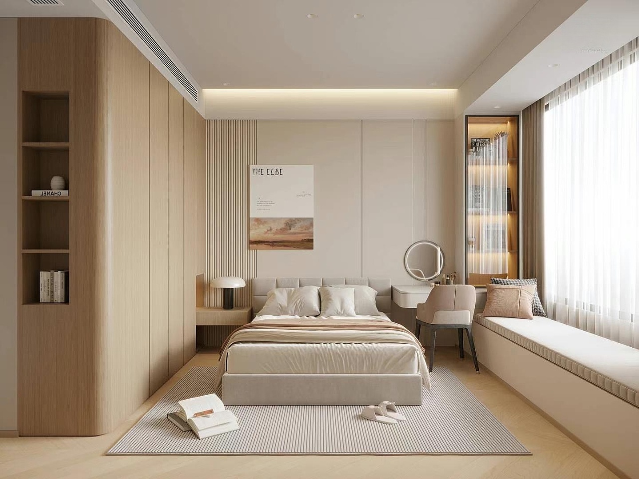 现代原木风平层设计