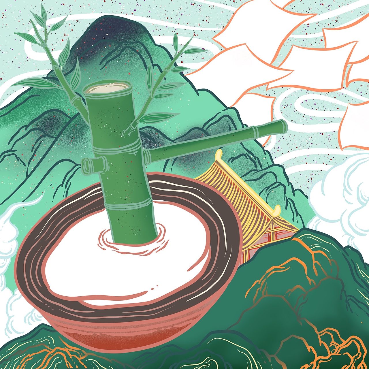 富阳二十四景（图ZMTc3ODUwNzA4） - 商业插画 - 站酷设计师饮霜君YINSHUANG原创素材 - 站酷ZCOOL
