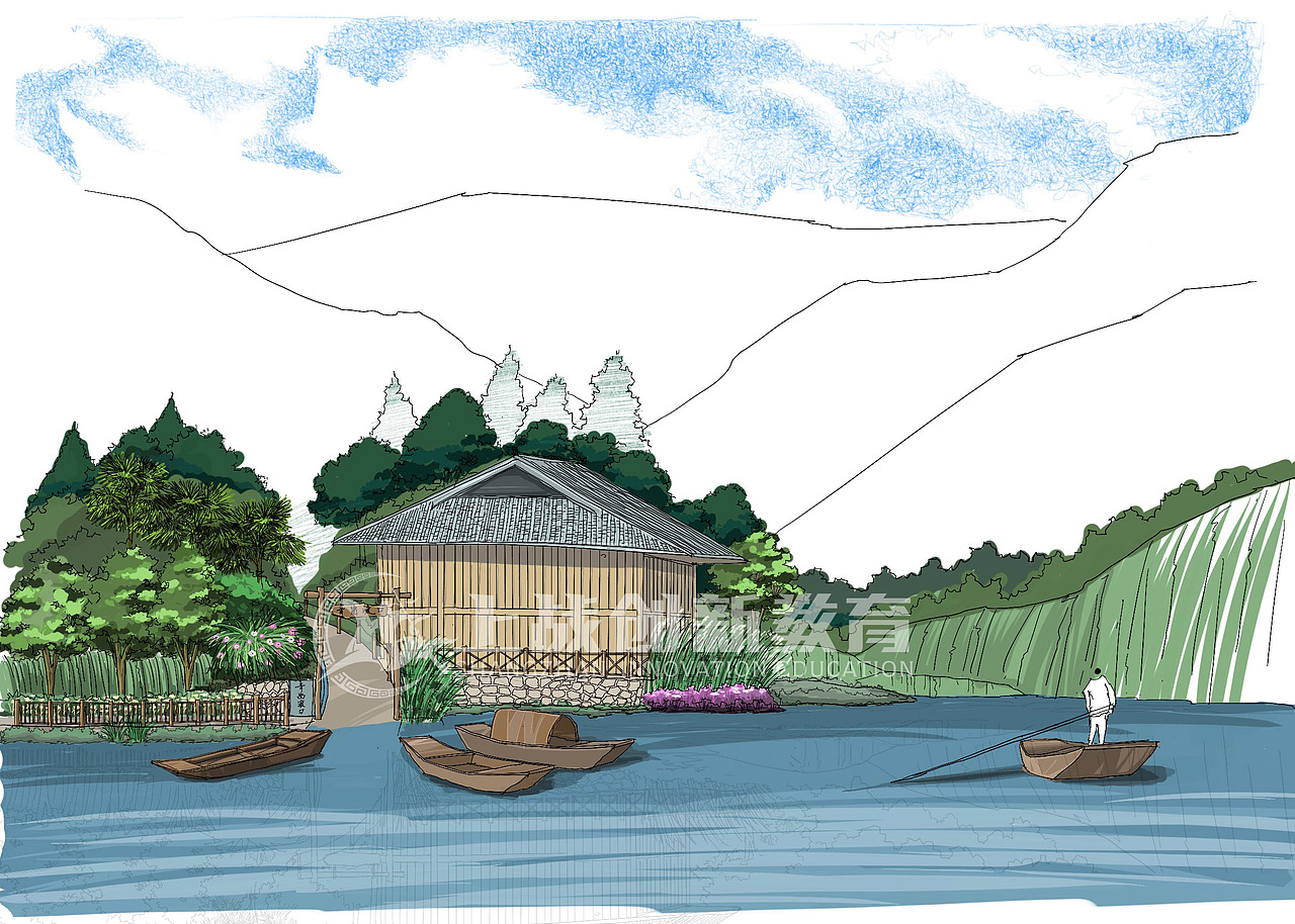 上战手绘-乡建设计手绘项目部分图-