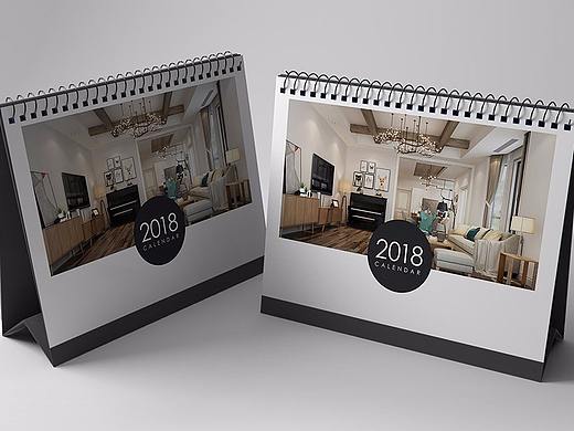 2018装修公司简约台历设计