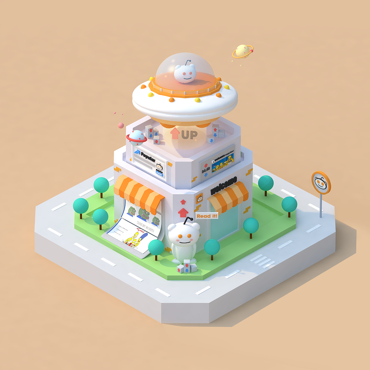 21天C4D练习打卡（图ZMTM2NDY2MzQ4） - 场景 - 站酷设计师张张要努力原创素材 - 站酷ZCOOL