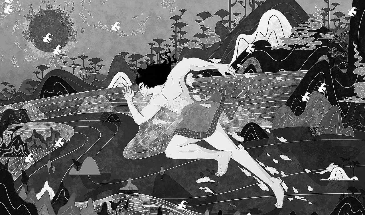 有声读物-中国神话故事宣传海报（图ZMTQ0ODAzNjEy） - 商业插画 - 站酷设计师南LJN原创素材 - 站酷ZCOOL