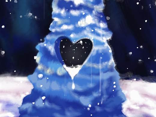 蓝色圣诞节Merry blue Christmas.（个人主页-ZNDIwNjA1MjA=） - 新锐潮流插画 - 站酷设计师风童FT原创素材 - 站酷ZCOOL