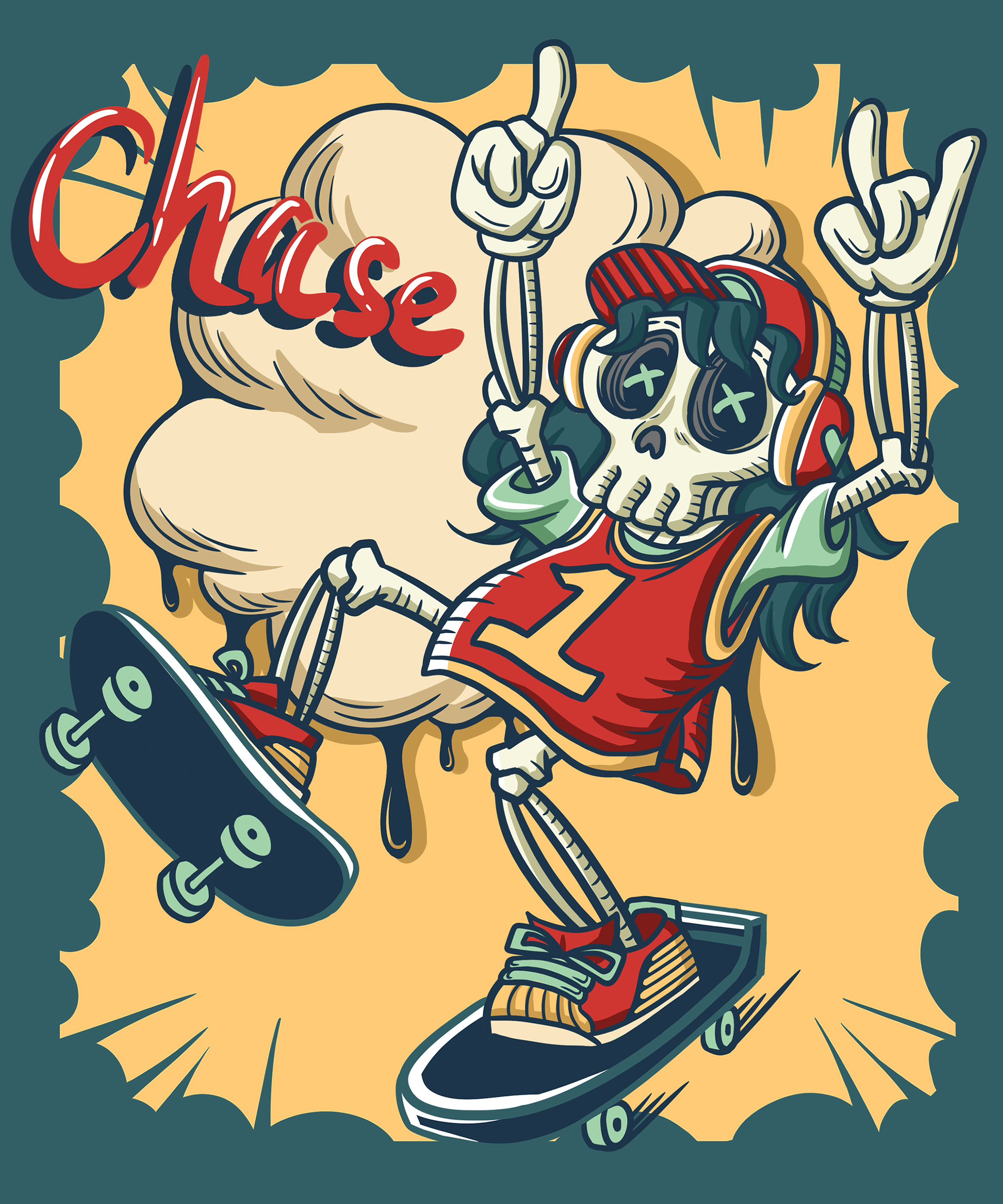 小骷髅系列|插画|涂鸦/潮流|京落阿 - 原创作品 - 站酷 (zcool)