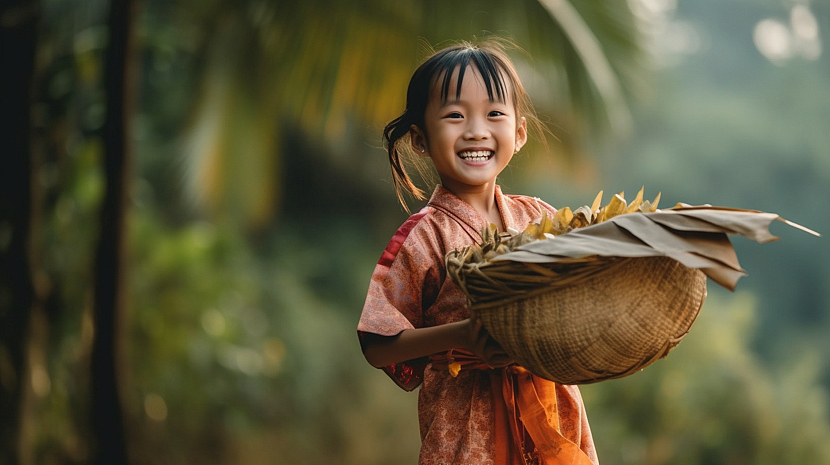 一个即将过端午节的女孩