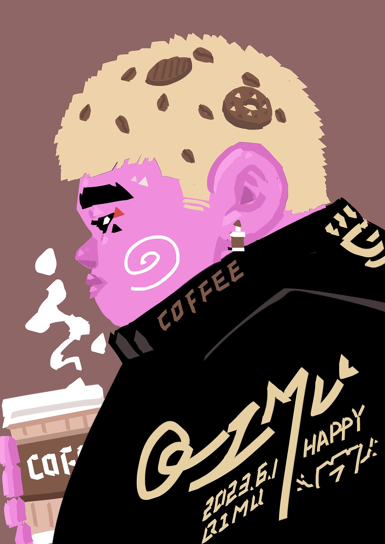 胖子的的快樂《畫自己》（圖ZMzQxOTg2MDky） - 新銳潮流插畫 - 站酷設(shè)計師佛系畫畫的柒木_Q原創(chuàng)素材 - 站酷ZCOOL