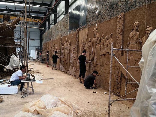 大型古代历史文化长河浮雕设计制作公司