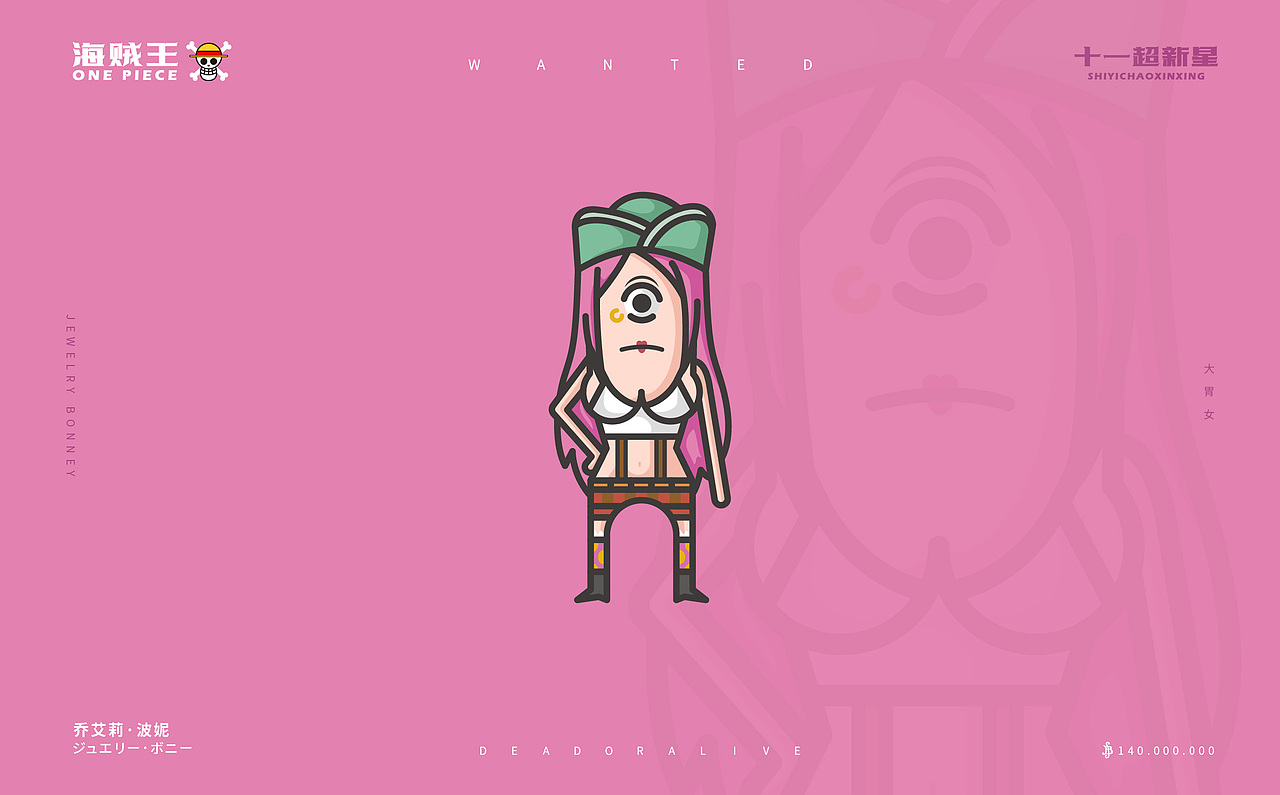 独眼胶囊搞怪蛋仔海贼王插画