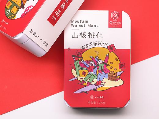 与杭州吉年文创合作的山核桃仁包装