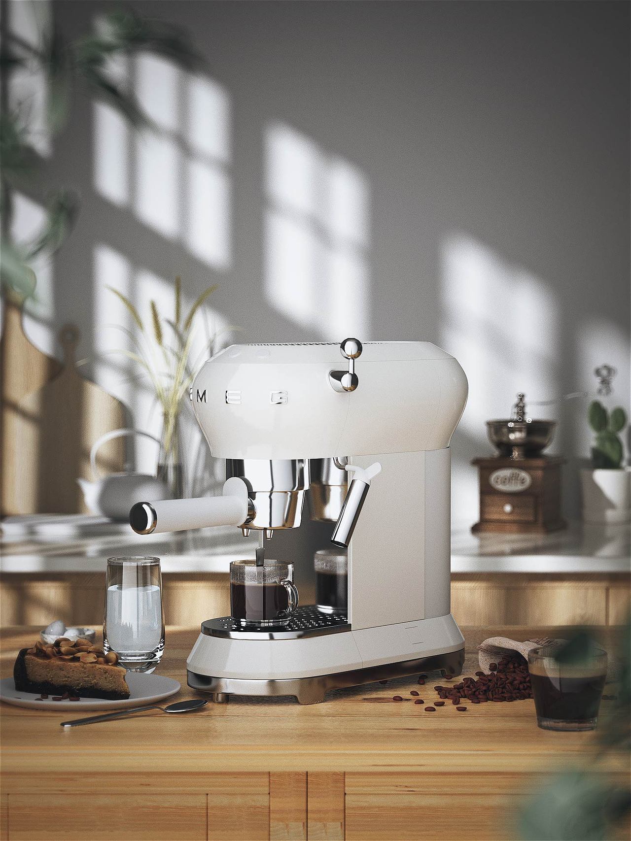 C4D三维产品场景渲染-咖啡机场景渲染(练习)