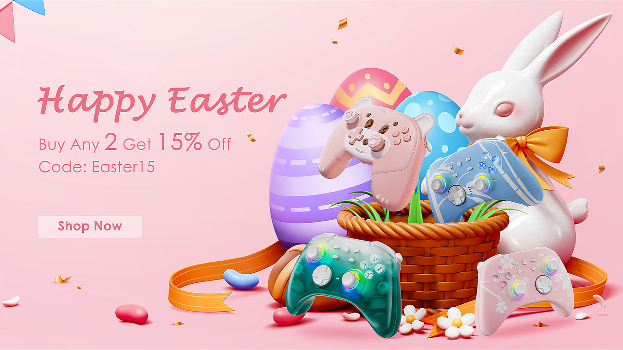 复活节平面设计海报渲染