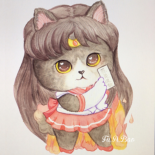 美少女战士喵（图ZODE5NjQzNDQ=） - 商业插画 - 站酷设计师福阿包原创素材 - 站酷ZCOOL