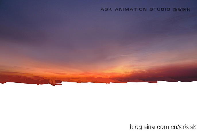 海上日出（新海诚风，带步骤图）（图ZMjg3MTA3Ng==） - 商业插画 - 站酷设计师ASK_animation原创素材 - 站酷ZCOOL