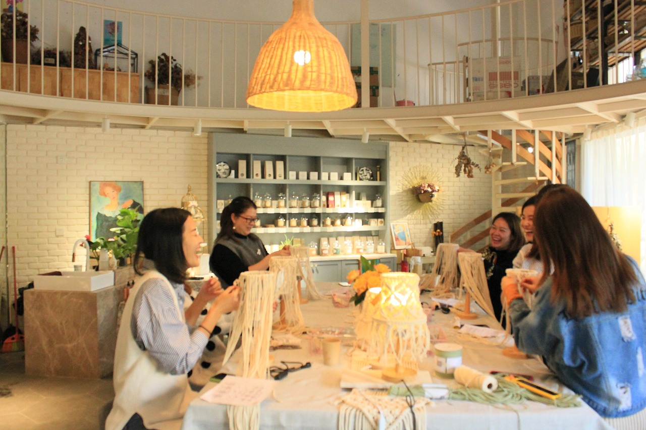 编织台灯手作课