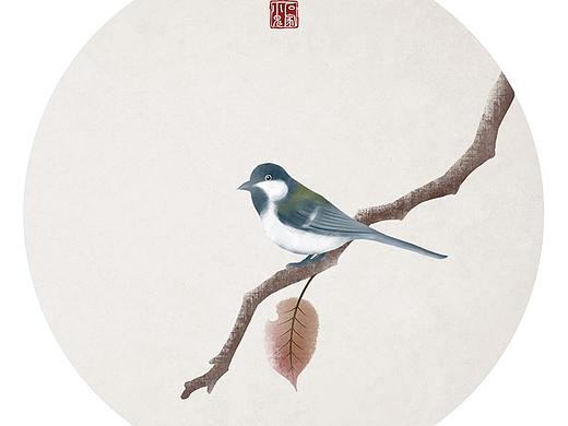 【中国风插画】冬季鸟