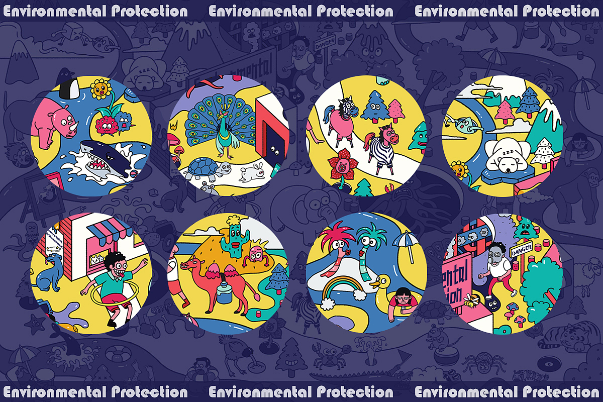 环保主题插画（图ZMjg1NTgyODMy） - 新锐潮流插画 - 站酷设计师徐谦X原创素材 - 站酷ZCOOL