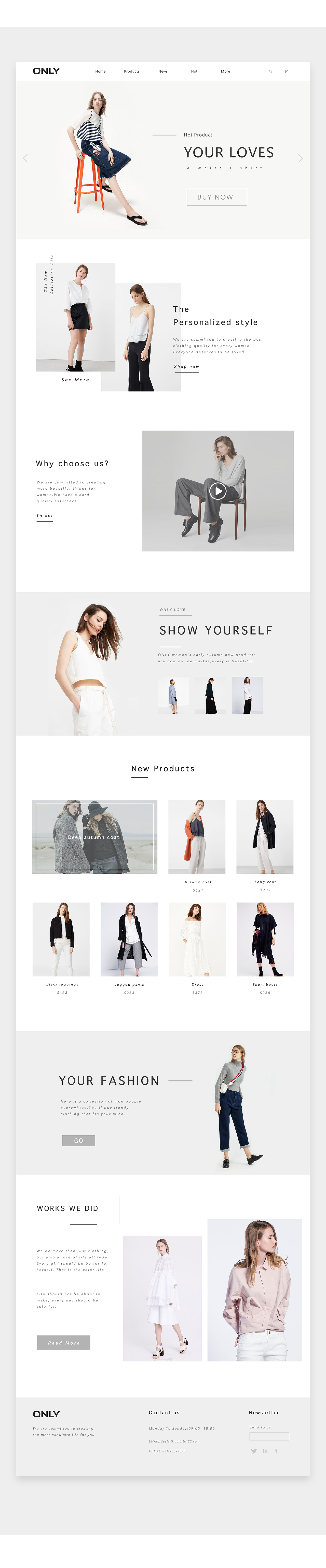 only电商官网设计（图ZOTU1MjU4NDQ=） - 电商 - 站酷设计师甜西瓜汁原创素材 - 站酷ZCOOL