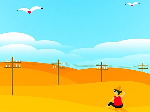 插画启动页-麦田骚年【临摹】